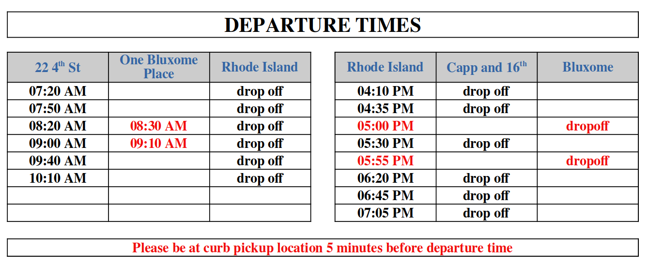 Departure Time